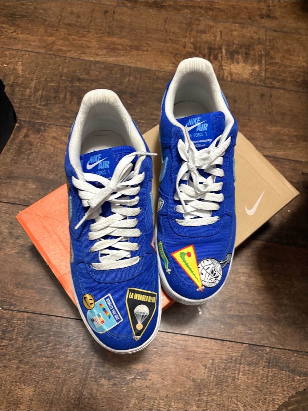 Nike Air Force 1 Low Top Sneakers in Royal Blue